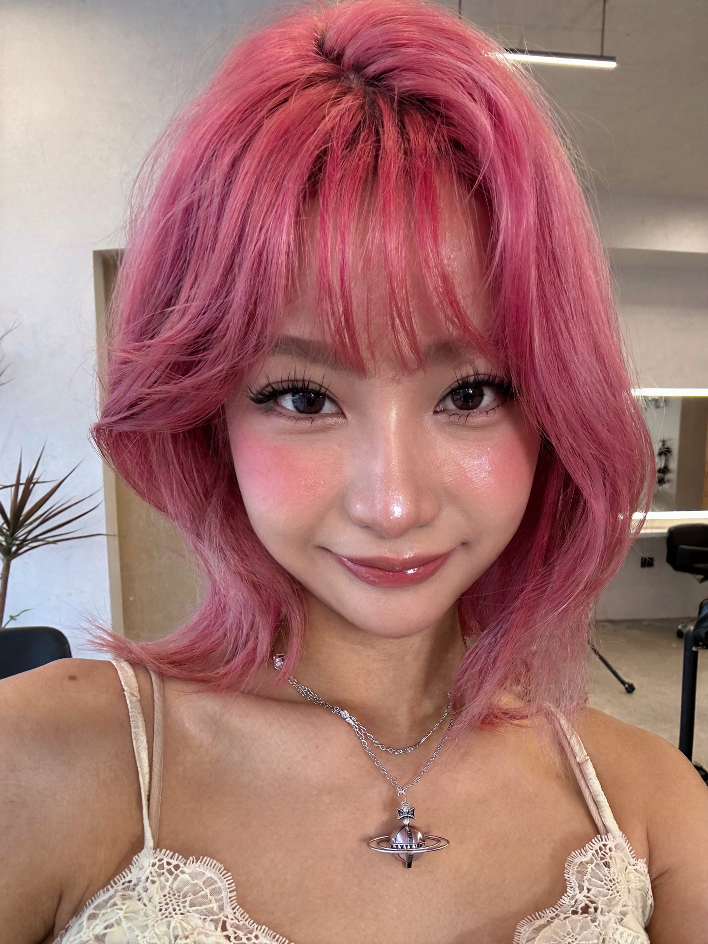 Realistic AI-generated portrait featuring instagirlmix, woman, instareal