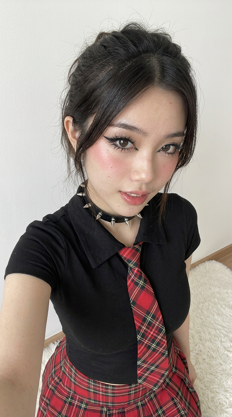 Realistic AI-generated portrait featuring brunette, amateurphoto, photorealistic